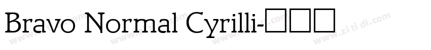 Bravo Normal Cyrilli字体转换